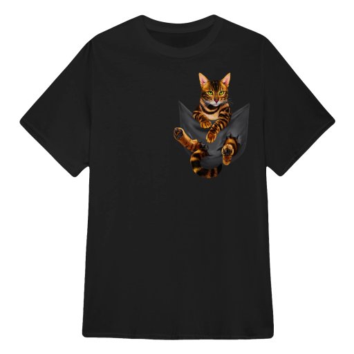 Bengal Cat Pocket T-Shirt